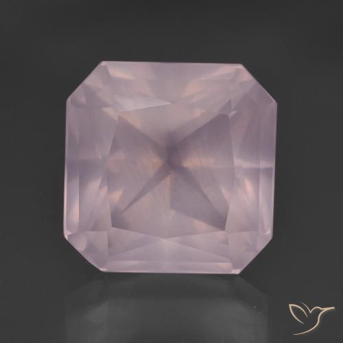 10.08ct طبيعي وردى زهرى فاتح كوارتز زهرى, قص الزمرد, شفاف