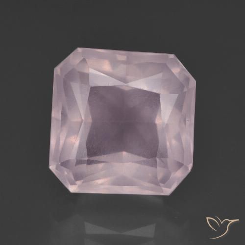 8.63ct طبيعي وردي فاتح كوارتز زهرى, قص الزمرد, شفاف