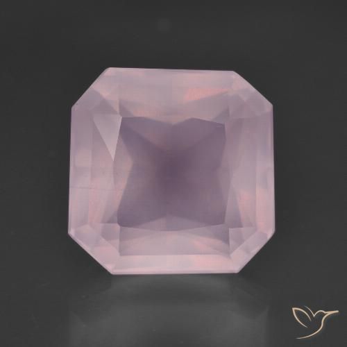 8.50ct طبيعي وردى العلكة كوارتز زهرى, قص الزمرد, شفاف