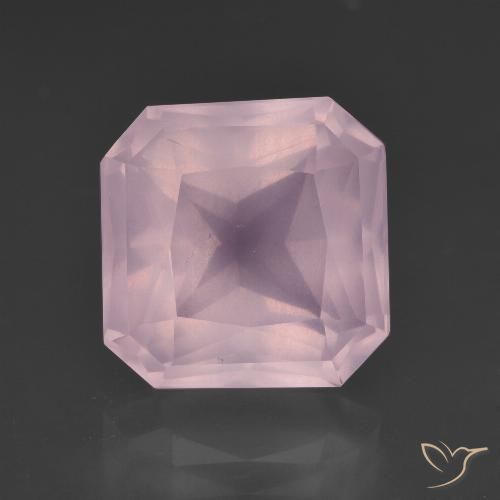 7.91ct طبيعي وردى العلكة كوارتز زهرى, قص الزمرد, شفاف