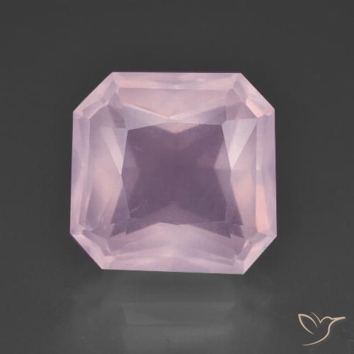 7.37ct طبيعي وردى كرزى فاتح كوارتز زهرى, قص الزمرد, شفاف