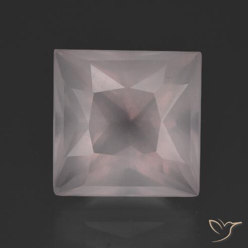 7.35ct طبيعي وردي فاتح كوارتز زهرى, مربع, شفاف