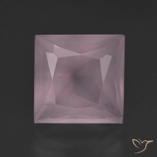 7.40ct طبيعي وردى زهرى متوسط كوارتز زهرى, مربع, شفاف