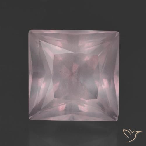 8.10ct طبيعي وردي فاتح كوارتز زهرى, مربع, شفاف