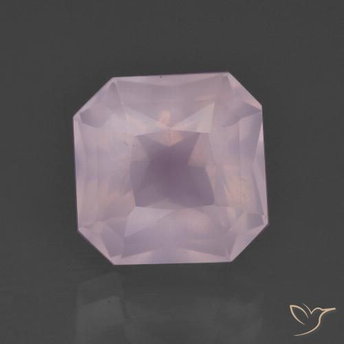 5.93ct طبيعي وردي فاتح كوارتز زهرى, قص الزمرد, شفاف