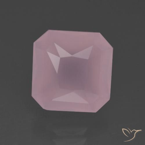 6.36ct طبيعي وردى متوسط كوارتز زهرى, قص الزمرد, شفاف