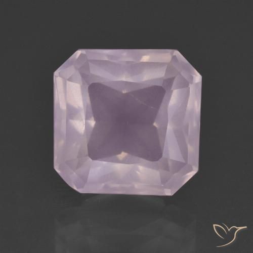 6.62ct طبيعي وردي فاتح كوارتز زهرى, قص الزمرد, شفاف