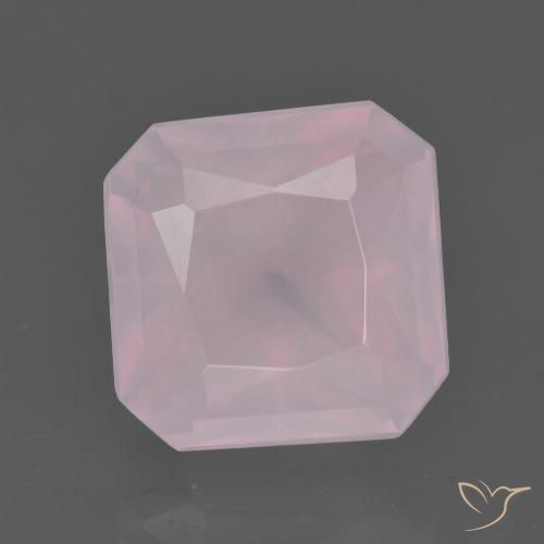 7.36ct طبيعي وردى العلكة كوارتز زهرى, قص الزمرد, شفاف