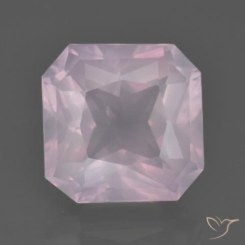 7.37ct طبيعي وردي فاتح كوارتز زهرى, قص الزمرد, شفاف