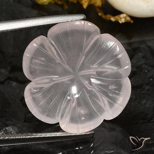 16.68ct طبيعي أبيض كوارتز زهرى, قص وردة, شفاف