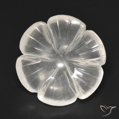 10.91ct طبيعي وردى فاتح جدا كوارتز زهرى, قص وردة, شفاف