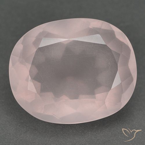 14.00ct طبيعي وردي فاتح كوارتز زهرى, بيضوي, شفاف