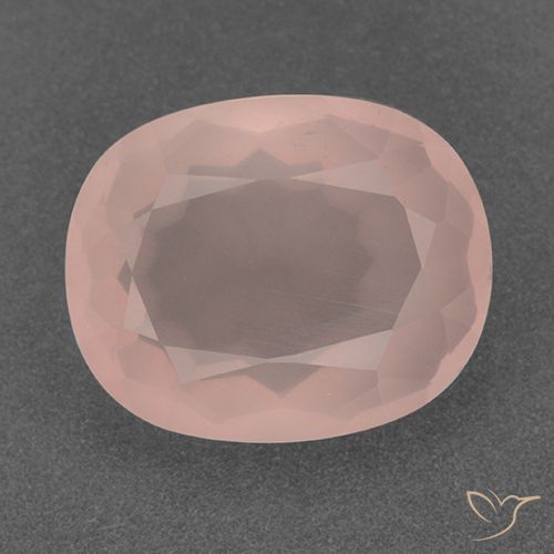 10.02ct طبيعي سالمون وردي كوارتز زهرى, بيضوي, شفاف