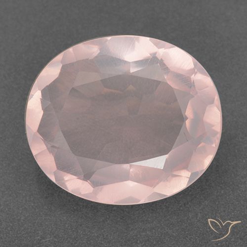 13.18ct طبيعي وردى زهرى كوارتز زهرى, بيضوي, شفاف