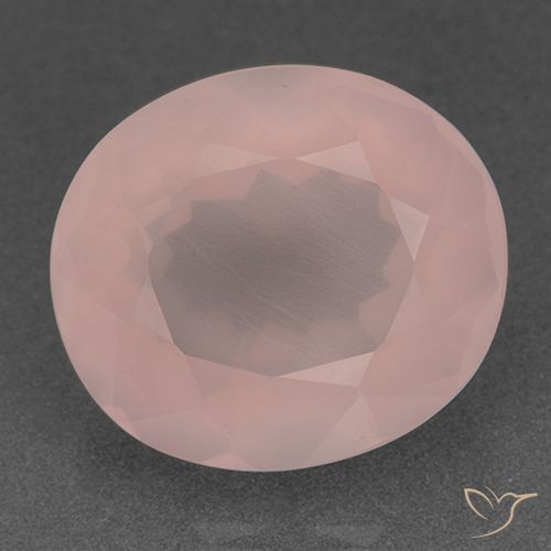 22.09ct طبيعي وردى الخدود كوارتز زهرى, بيضوي, شفاف