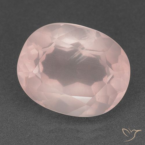15.81ct طبيعي وردي فاتح كوارتز زهرى, بيضوي, شفاف