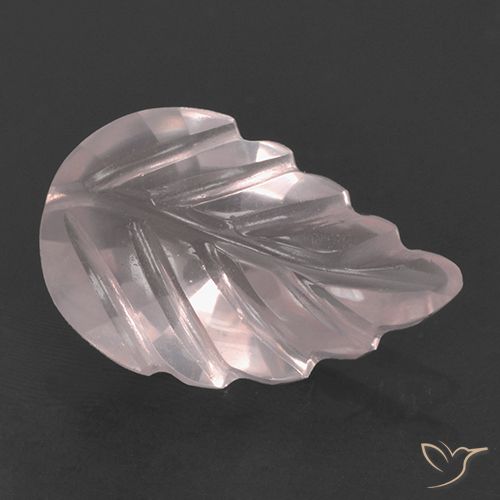 2.62ct طبيعي وردى مرجانى فاتح كوارتز زهرى, قص وردة, شفاف