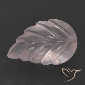 كوارتز زهرى وردى مرجانى فاتح طبيعي، قص وردة، 2.62 قيراط، شفاف