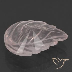 كوارتز زهرى وردى مرجانى فاتح طبيعي، قص وردة، 2.62 قيراط، شفاف