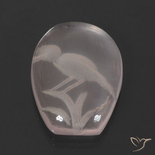 11.01ct طبيعي وردي فاتح كوارتز زهرى, فانسى, شفاف