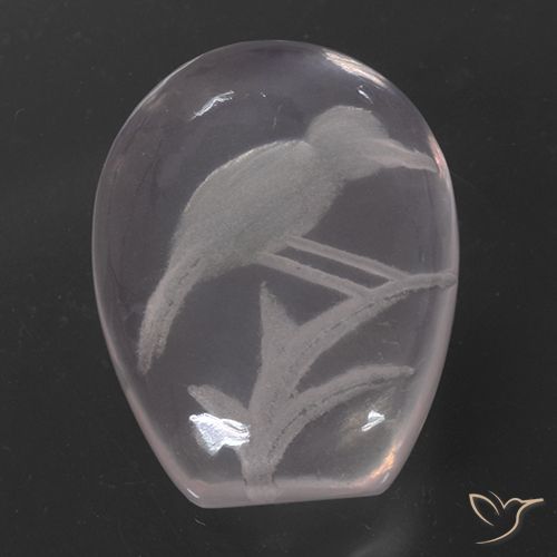 11.18ct طبيعي وردى فاتح جدا كوارتز زهرى, فانسى, شفاف