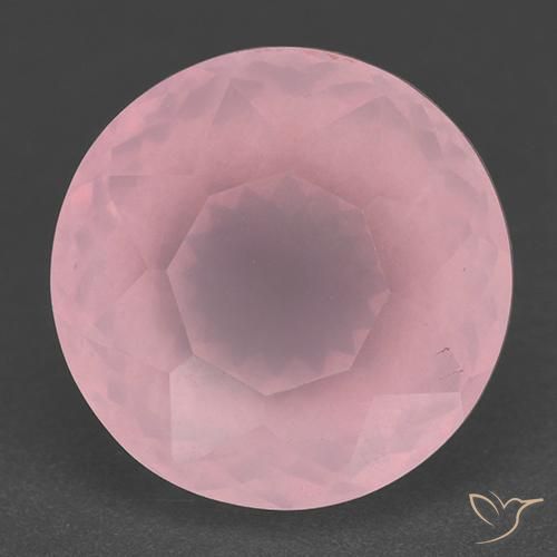 11.73ct طبيعي وردى متوسط كوارتز زهرى, دائري, نصف شفاف