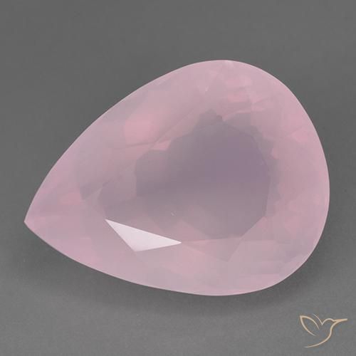 83.06ct طبيعي وردى زهرى كوارتز زهرى, شكل الكمثرى, شفاف