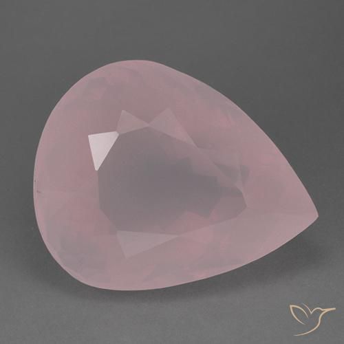 83.50ct طبيعي وردى زهرى فاتح كوارتز زهرى, شكل الكمثرى, شفاف