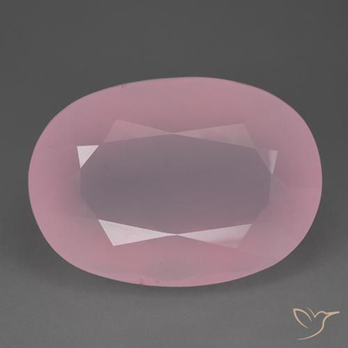 112.60ct طبيعي وردى داكن-متوسط كوارتز زهرى, بيضوي, شفاف