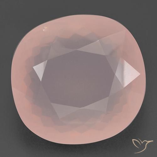 110.88ct طبيعي وردي فاتح كوارتز زهرى, وسادة, شفاف