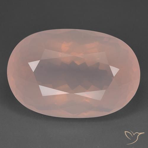 95.79ct طبيعي وردى الخدود كوارتز زهرى, بيضوي, شفاف