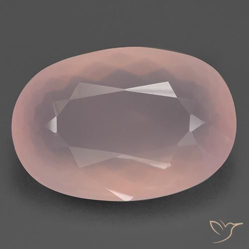 93.65ct طبيعي وردى فلامنجو كوارتز زهرى, بيضوي, شفاف