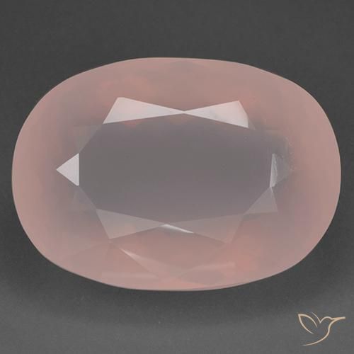 115.62ct طبيعي وردي فاتح كوارتز زهرى, بيضوي, شفاف