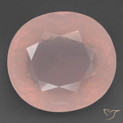 127.53ct طبيعي وردى فلامنجو كوارتز زهرى, بيضوي, شفاف