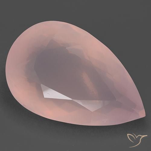 167.02ct طبيعي وردى زهرى كوارتز زهرى, شكل الكمثرى, شفاف