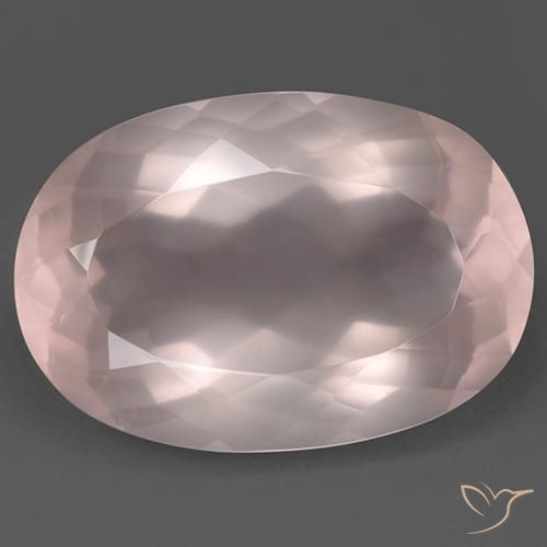 108.15ct طبيعي وردى مرجانى فاتح كوارتز زهرى, بيضوي, شفاف