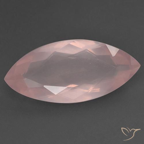 18.58ct طبيعي وردى حيوى كوارتز زهرى, ماركيز, شفاف