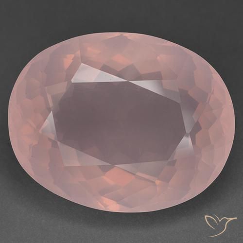 56.48ct طبيعي وردى زهرى كوارتز زهرى, بيضوي, شفاف