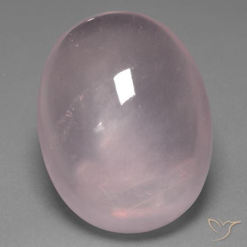 39.10ct طبيعي وردى زهرى فاتح كوارتز زهرى, بيضوي, شفاف