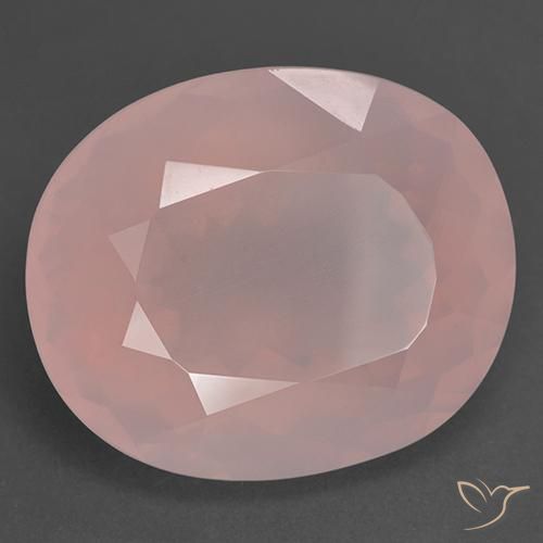 39.78ct طبيعي وردى متوسط كوارتز زهرى, بيضوي, شفاف