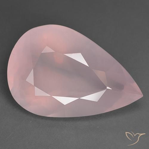 43.39ct طبيعي وردى زهرى كوارتز زهرى, شكل الكمثرى, شفاف