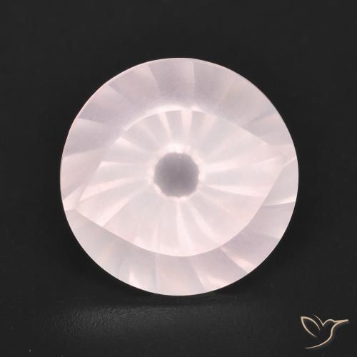 6.06ct طبيعي وردى زهرى فاتح كوارتز زهرى, دائري, شفاف
