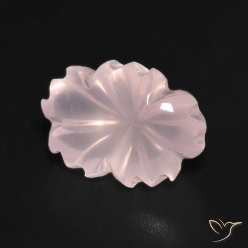 6.60ct طبيعي وردي فاتح كوارتز زهرى, قص وردة, شفاف