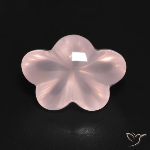 6.35ct طبيعي وردى زهرى كوارتز زهرى, قص وردة, شفاف