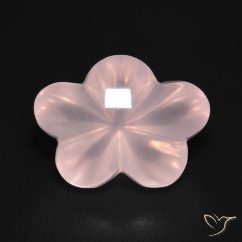 9.48ct طبيعي وردى فاتح-متوسط كوارتز زهرى, قص وردة, شفاف