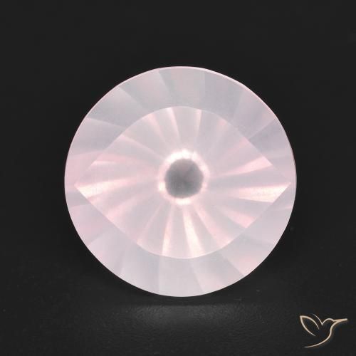 5.50ct طبيعي وردى زهرى فاتح جدا كوارتز زهرى, دائري, شفاف
