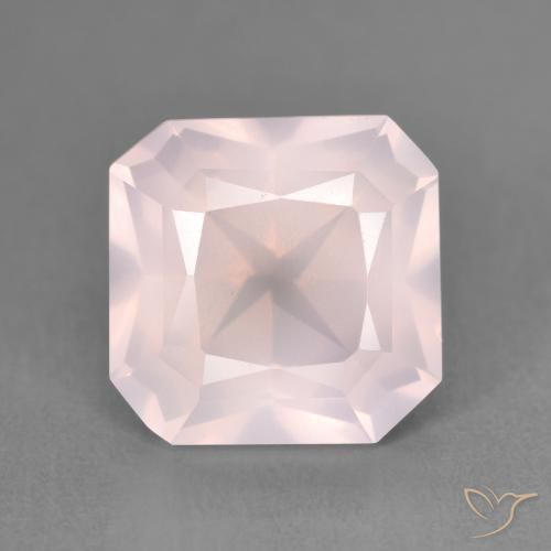 4.15ct طبيعي وردى زهرى كوارتز زهرى, قص الزمرد, شفاف