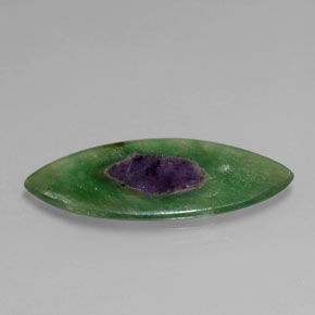 ياقوت في فوشسيت ثنائية اللون طبيعي، ماركيز، 6.65 قيراط، شفاف