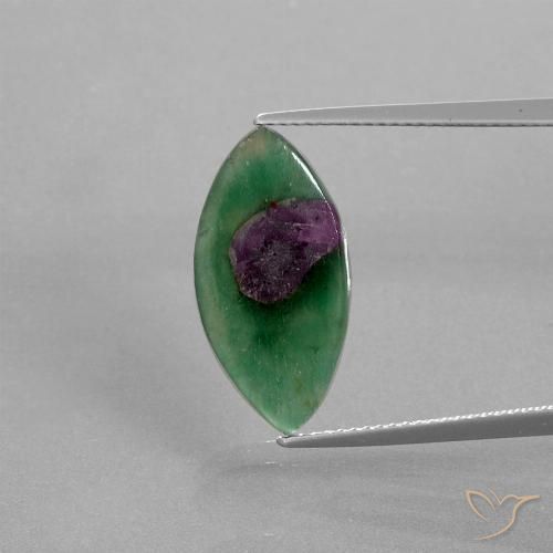 4.95ct طبيعي متعدد الألوان ياقوت في فوشسيت, ماركيز, نصف شفاف
