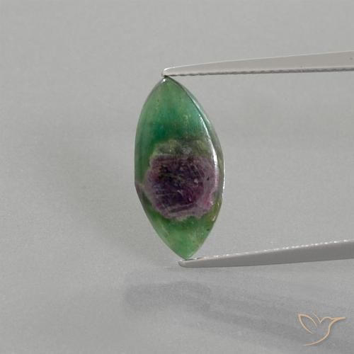 4.16ct طبيعي متعدد الألوان ياقوت في فوشسيت, ماركيز, نصف شفاف